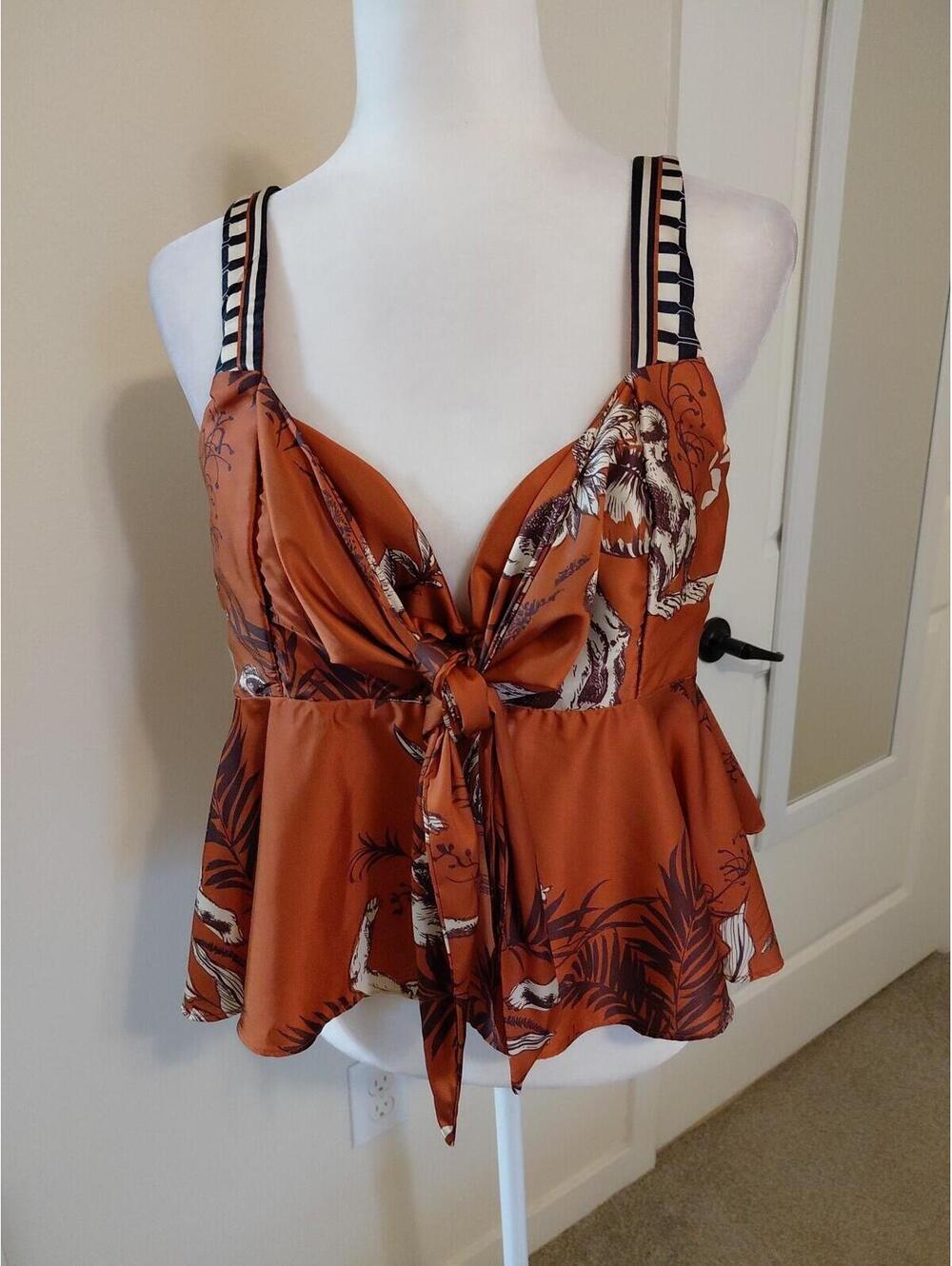NWT CIEBON Babydoll Top Amber Sz L
